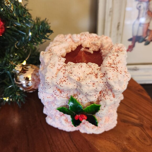 Vintage, Candle, Holiday, Square, Penn Wax Works, 4" x 4.5", Decor, Christmas - Picture 6 of 8